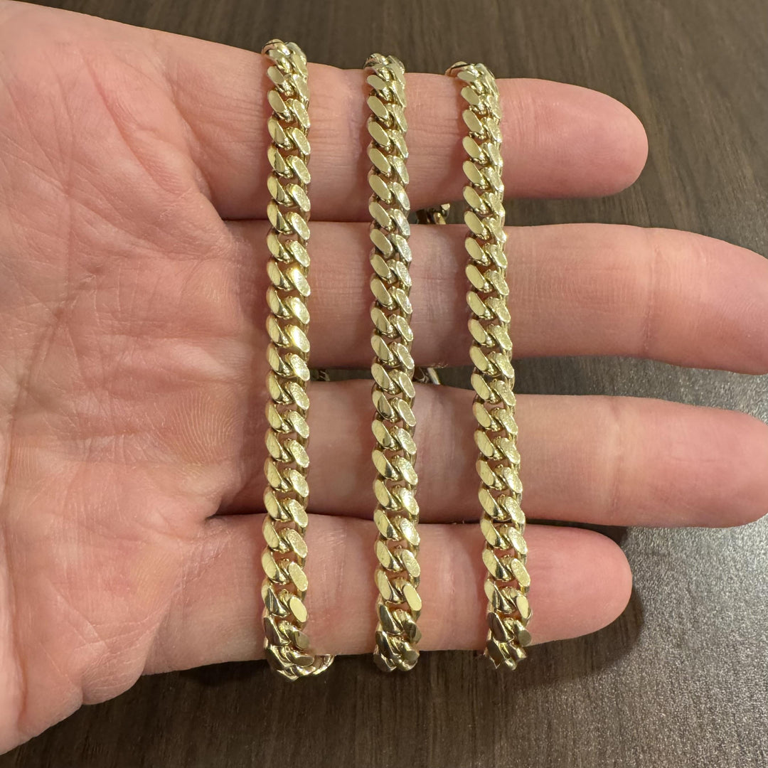 10k Yellow Gold 59.5g Solid Heavy 6mm Cuban Link Chain Necklace 24"