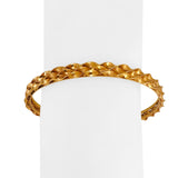 22k Yellow Gold 19.2g Solid 7mm Slip-On Fancy Bangle Bracelet 8.25"