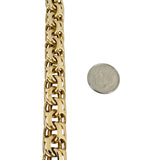 14k Yellow Gold 29.5g Hollow Men's 11mm Double Curb Link Bracelet 8.5"