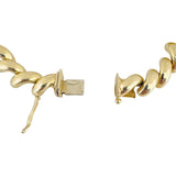 14k Yellow Gold 14.6g Ladies Polished 8mm San Marco Link Bracelet Italy 7"