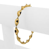 14k Yellow Gold 8.6g Hollow Light 6mm Twisted Spiral Bangle Bracelet 7.5"