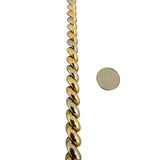 14k Tri Tone Gold 43.6g Vintage Thick San Marco Link Bracelet Italy 7.5"