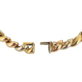 14k Tri Tone Gold 43.6g Vintage Thick San Marco Link Bracelet Italy 7.5"