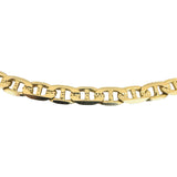 14k Yellow Gold 26g Solid Diamond Cut 5.5mm Mariner Link Chain Necklace 22"