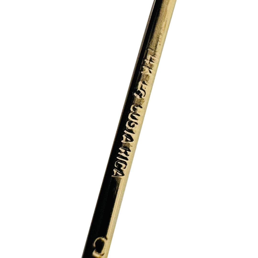 14k Yellow Gold 6.2g Hollow Diamond Cut 5mm Bangle Bracelet 7.25"