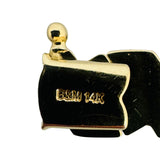 14k Yellow and White Gold 10.2g Diamond Cut X Link Bracelet 7"