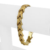 14k Yellow Gold 12g Ladies 10mm Fancy Link Bracelet Italy 7.25"
