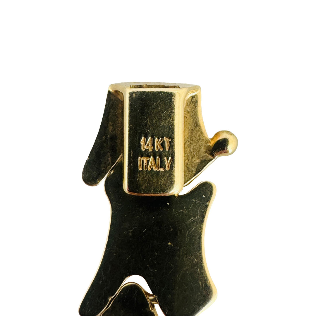 14k Yellow Gold 12g Ladies 10mm Fancy Link Bracelet Italy 7.25"