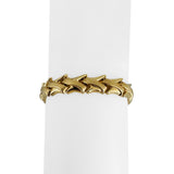 14k Yellow Gold 12g Ladies 10mm Fancy Link Bracelet Italy 7.25"