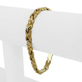 14k Yellow Gold 8.4g Ladies 6mm Fancy X Link Bracelet Italy 7"