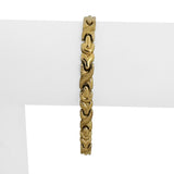 14k Yellow Gold 8.4g Ladies 6mm Fancy X Link Bracelet Italy 7"