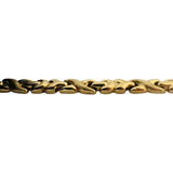 14k Yellow Gold 8.4g Ladies 6mm Fancy X Link Bracelet Italy 7"