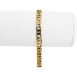 14k Yellow Gold 9.5g Solid Ladies 5mm Fancy Curb Link Bracelet Italy 7"