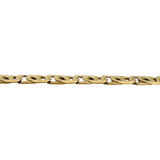 14k Yellow Gold 9.5g Solid Ladies 5mm Fancy Curb Link Bracelet Italy 7"