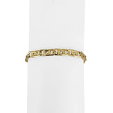 14k Yellow Gold 9.5g Solid Ladies 5mm Fancy Curb Link Bracelet Italy 7"
