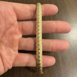 14k Yellow Gold 17.7g Solid Textured Diamond Cut Omega Link Bracelet Italy 7"