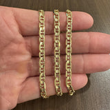 14k Yellow Gold 26g Solid Diamond Cut 5.5mm Mariner Link Chain Necklace 22"