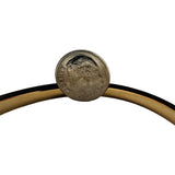 14k Yellow Gold 6.5g Hollow Diamond Cut 6mm Bangle Bracelet 7.25"