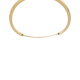 14k Yellow Gold 6.5g Hollow Diamond Cut 6mm Bangle Bracelet 7.25"