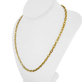 23k Yellow Gold 30.4g Solid Heavy 4.5mm Oval Cable Link Chain Necklace 21"