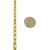 23k Yellow Gold 30.4g Solid Heavy 4.5mm Oval Cable Link Chain Necklace 21"