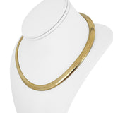14k Yellow Gold 51g Solid Heavy 8mm Omega Link Necklace Italy 16"