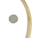 14k Yellow Gold 51g Solid Heavy 8mm Omega Link Necklace Italy 16"