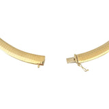 14k Yellow Gold 51g Solid Heavy 8mm Omega Link Necklace Italy 16"