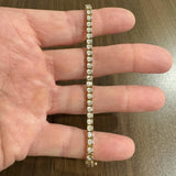 14k Yellow Gold and 1cttw Diamond 13g Vintage Tennis Bracelet 7.25"
