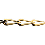 19k Portuguese Yellow Gold 11.6g Elongated Oval Link Bracelet 8"