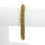 18k Yellow Gold 15.4g Vintage Ladies Interwoven Fancy Link Bracelet Italy 8"