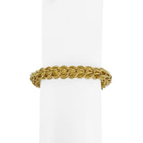 18k Yellow Gold 15.4g Vintage Ladies Interwoven Fancy Link Bracelet Italy 8"