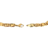 18k Tri Tone Gold 13.3g Solid Ladies 5mm Fancy Link Bracelet Italy 7"