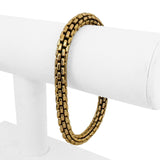 18k Yellow Gold 31.3g Vintage Heavy 7mm Round Box Link Bracelet 8.5"