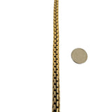 18k Yellow Gold 31.3g Vintage Heavy 7mm Round Box Link Bracelet 8.5"