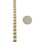 14k Yellow Gold 13g Ladies Beveled 7mm San Marco Link Bracelet 7.25"