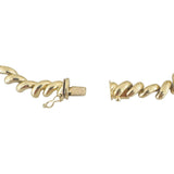 14k Yellow Gold 13g Ladies Beveled 7mm San Marco Link Bracelet 7.25"