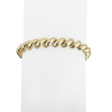 14k Yellow Gold 13g Ladies Beveled 7mm San Marco Link Bracelet 7.25"