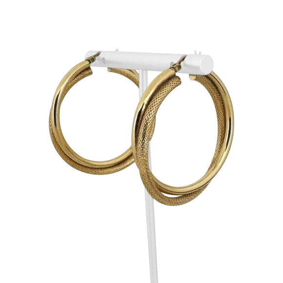 14k Yellow Gold 8.7g Large Twisted Hoop Earrings 2