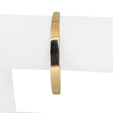 18k Yellow Gold 26g Solid Heavy 4mm Graduated Cuff Bracelet 6.5"