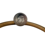 18k Yellow Gold 26g Solid Heavy 4mm Graduated Cuff Bracelet 6.5"