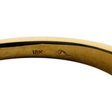 18k Yellow Gold 26g Solid Heavy 4mm Graduated Cuff Bracelet 6.5"