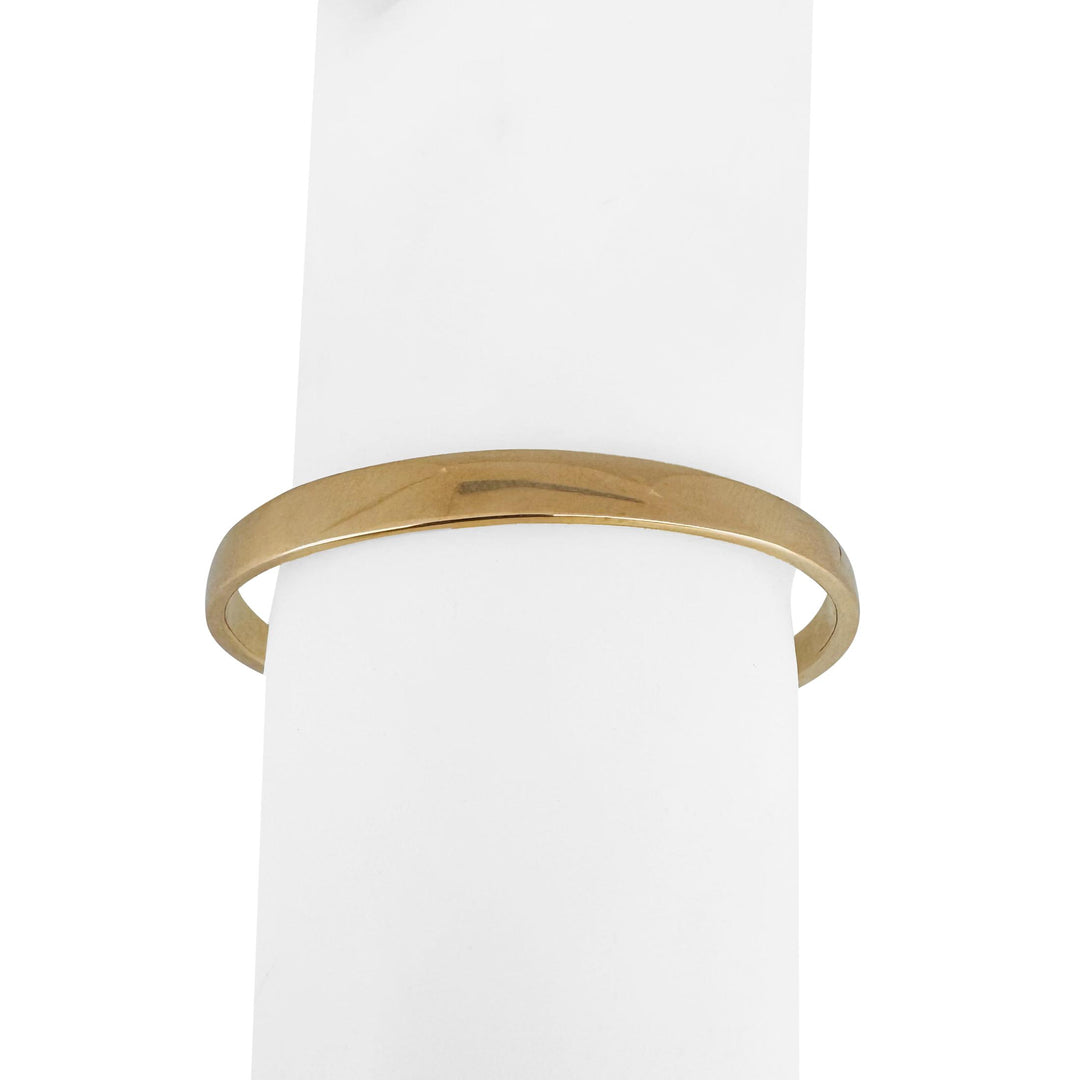 18k Yellow Gold 26g Solid Heavy 4mm Graduated Cuff Bracelet 6.5"