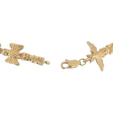 14k Yellow Gold 18.8g Solid Vintage Totem Pole Charm Link Bracelet 7.5"