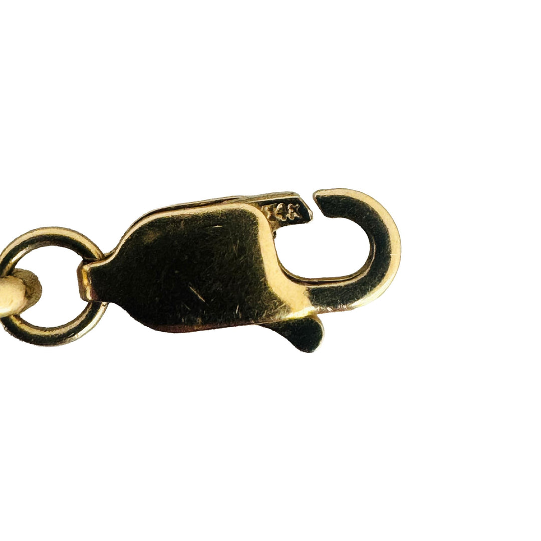 14k Yellow Gold 18.8g Solid Vintage Totem Pole Charm Link Bracelet 7.5"