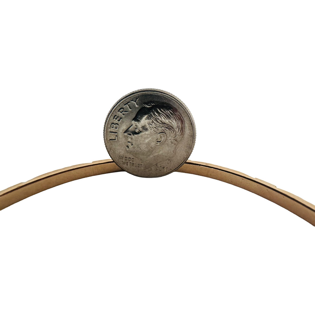 14k Yellow Gold 9.8g Solid Vintage 3mm Bangle Bracelet 7.5"