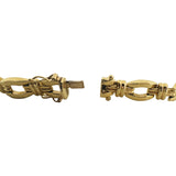14k Yellow Gold 15.4g Ladies Polished 9mm Fancy Link Bracelet Italy 7"