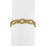 14k Yellow Gold 15.4g Ladies Polished 9mm Fancy Link Bracelet Italy 7"