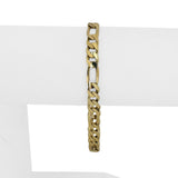 14k Yellow Gold 10g Solid Ladies 6mm Figaro Link Bracelet Italy 7"