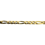 14k Yellow Gold 10g Solid Ladies 6mm Figaro Link Bracelet Italy 7"